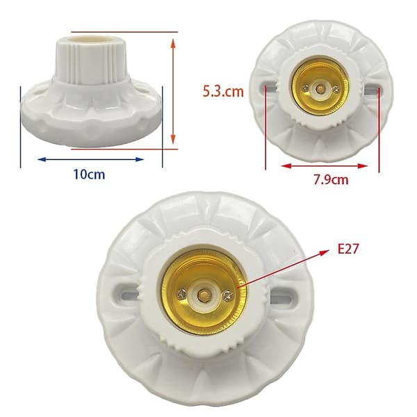 1 stk. E27 Pære Base Led Lampeholder Beslag Lampe Adapter Base Lyspærer