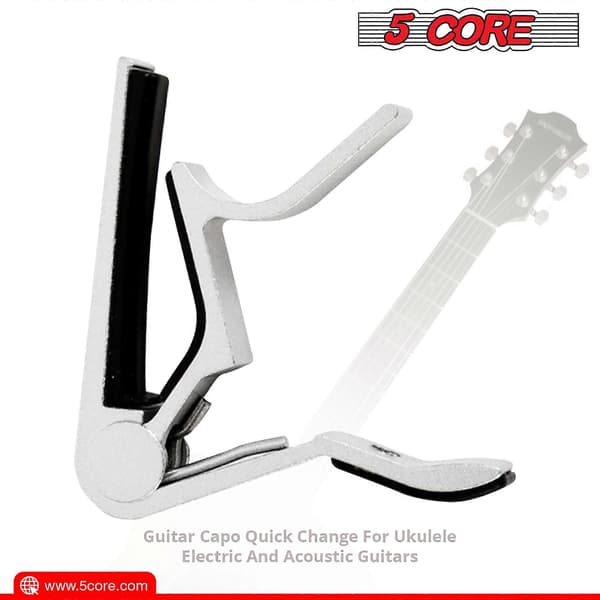 Gitarr Capo Akustisk Clip Gitarr Stränginstrument Klämma Band Elektrisk Gitarr Tillbehör Capo Gitarrhals Capos 5 Core (vit)
