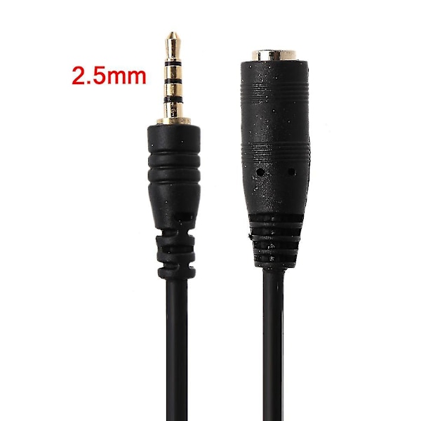 Stereo 2,5 mm Jack Förlängningskabel 5m Extender Ledning Hane till Hona Aux Kabel
