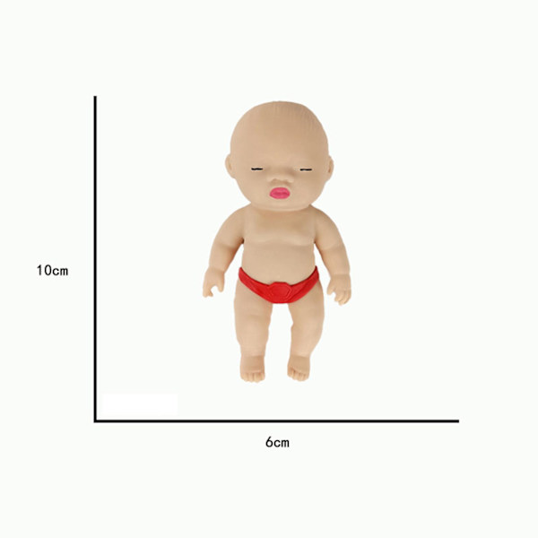 Simulering Mänsklig Babydocka Kläm Leksak Flexibel Dragbar Rebound Söta Babydocka Mjuk Tpr Nyp Leksak Anti-stress Vent Leksaker Seriefigur Docka Squishes Decompre