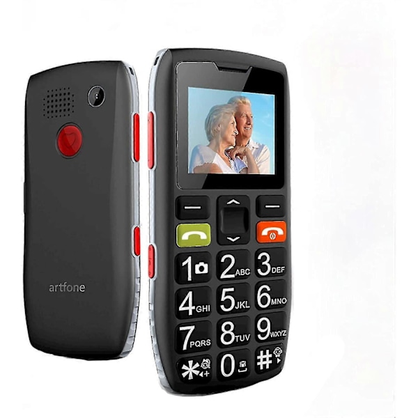 Mobiltelefoner för äldre, seniormobiltelefoner med SOS-knapp, mobiltelefon med stora knappar