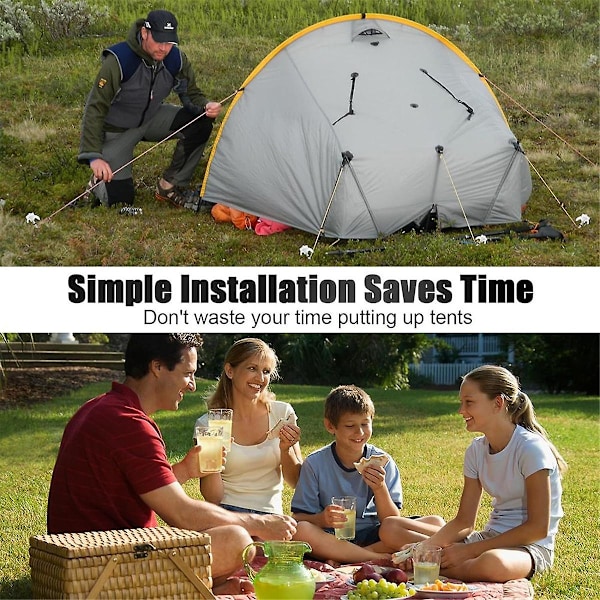 10 stk Skrue-inn teltplugger Jordsanker M8 Heavy Duty teltplugger Teltplugger Campingplugger Teltjordspiker