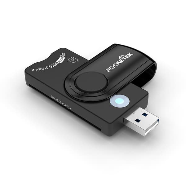 ROCKETEK CR310 USB 2.0 Smart Card Reader SD TF ID SIM Bank Card Connector Adapter