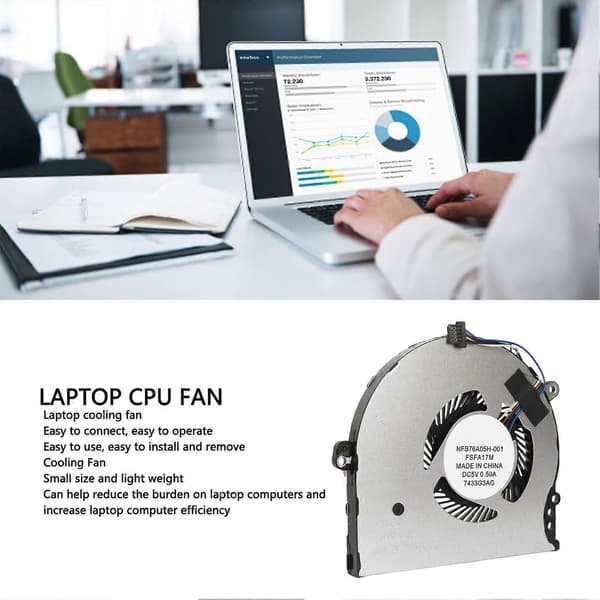 CPU Køleblæser til HP Pavilion 15 CC 15 CC700 15 CC708TX 15 CC715TX 4-polet Strømforbindelse Laptop CPU Blæser