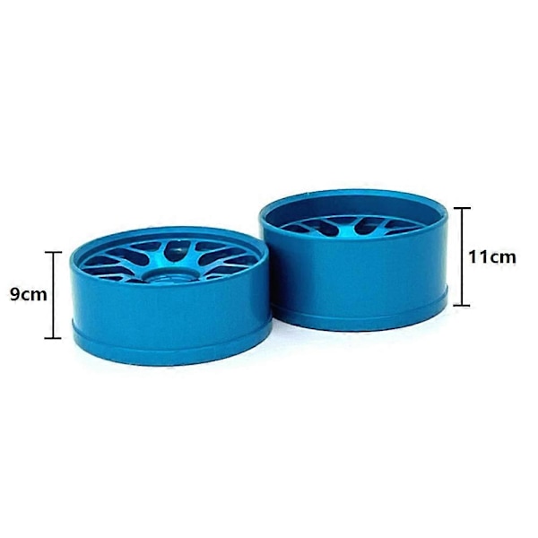 4st Metallfälgar Hårdplast Drift Däck för Wltoys 284131 K969 K989 P929 Mini-Z 1/28 RC C