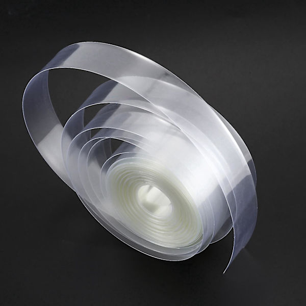 10 meter 23 mm bred PVC värmekrympslang, transparent, för 1 x AA-batteri