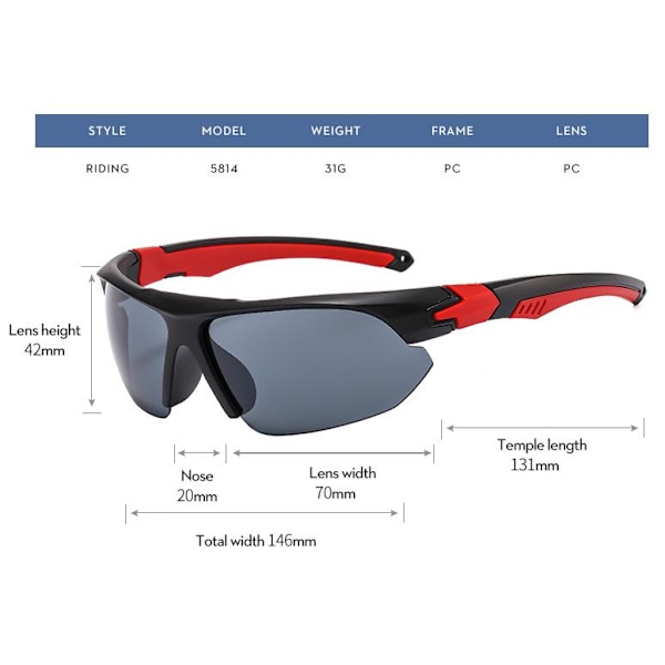 Halvramme Briller Goggles-Utendørs Sport Alt-i-Ett 1 stk stil 2