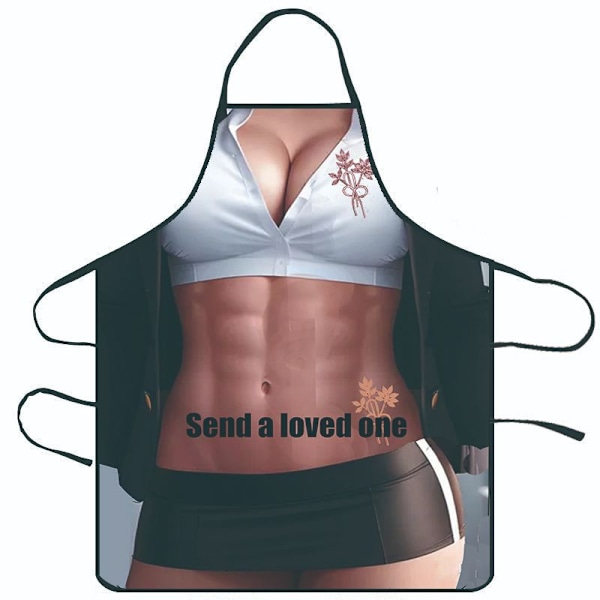 Grillforkle morsomt forkle uten ermer BBQ-forkle - Stil 8 2025th
