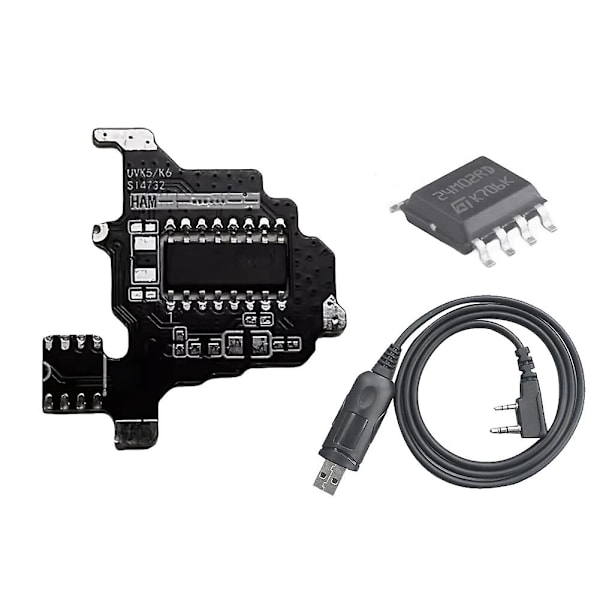 För K5/K6 SI4732 Modul+2M Expansionschip+Programmeringskabel Kortvågsradiomodul Intercom Modifieringsmodul