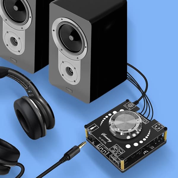 100W+100W Bluetooth-kompatibel förstärkarkort Mini Hög Effekt Digital Aux