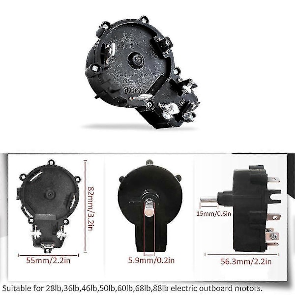12V Elektrisk Udenbordsmotor Controller Marine Udenbordspropel Hastighedsregulator Passer til 28lb 36lb 46lb 50lb 60lb 68lb 88lb Elektriske Udenbordsmotorer