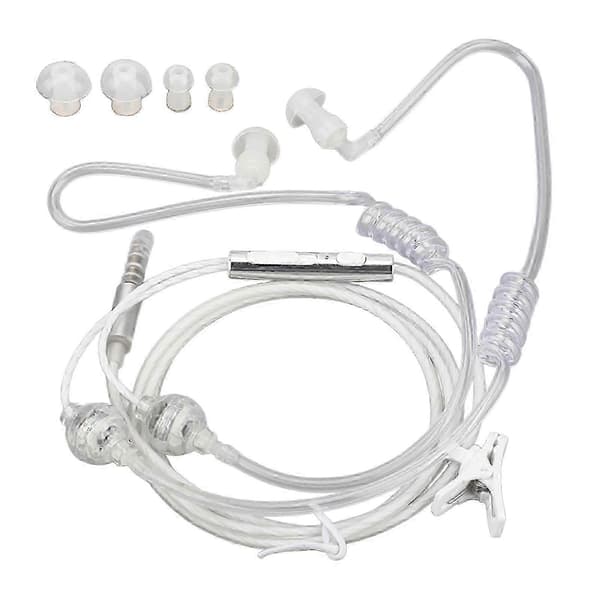 Luftslangeørepropper, strålingsfrie, støyreduksjon, 3,5 mm headset