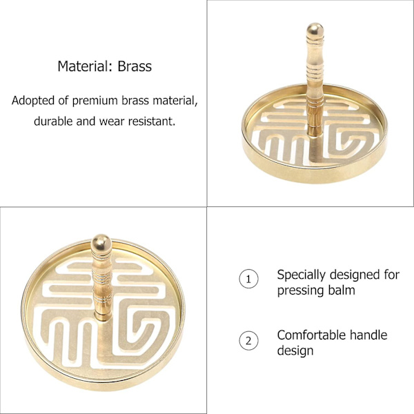 Rökelseform i mässing, rökelsekonform, rökelseaskverktyg, rökelsetillverkningssats för gör-det-själv-doft, yoga, meditationstillbehör (6 cm)