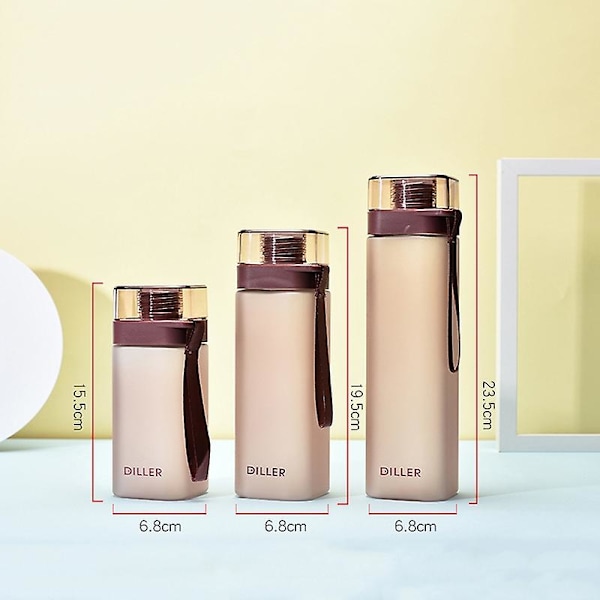 Bärbar Sportvattenflaska 400ml Grön-FÄRG: Rosa