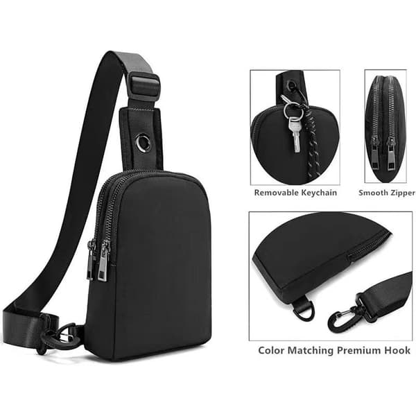 Udendørs Crossbody-Taske Sort