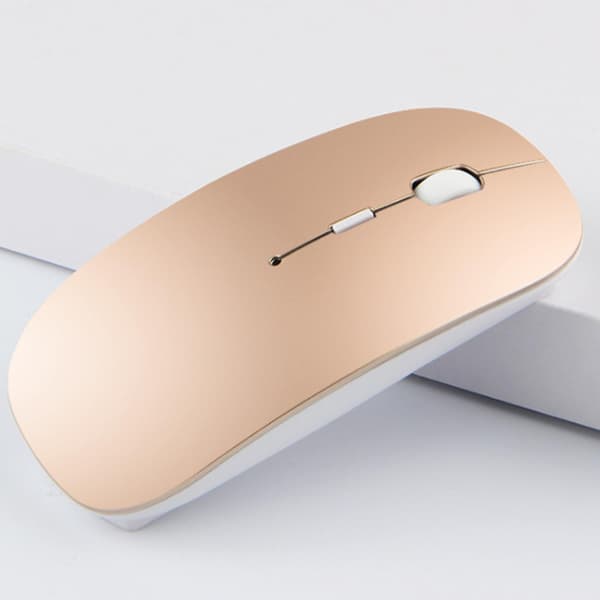 Trådløs Bluetooth-mus for Surface Go Pro X Oppladbar lydløs mus for Surface Pro (sølv)