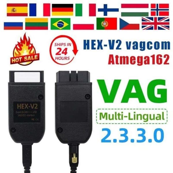 Hex V2 Interface Opdatering 22.1 – Flersproget Diagnostisk Værktøj til VW, Audi, Skoda, Seat – Adgang til KWP-2000/6000/7000 Moduler