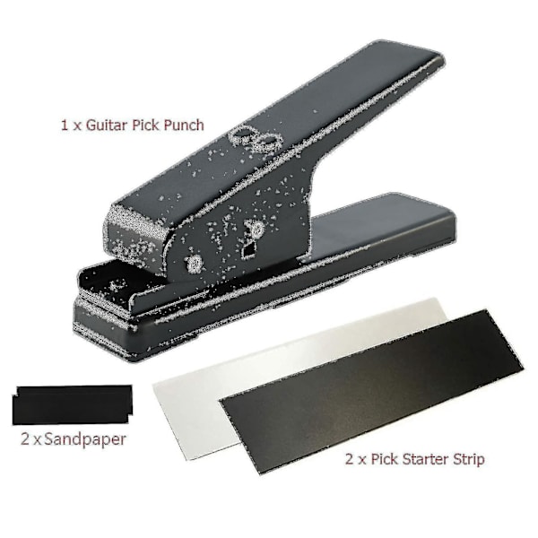 Gitarrplockspunchset med 2 plockremsor 2 sandpapper Lättanvänd DIY-plocktillverkare Underbar present till gitarrister Födelsedagar Familj Vänner A