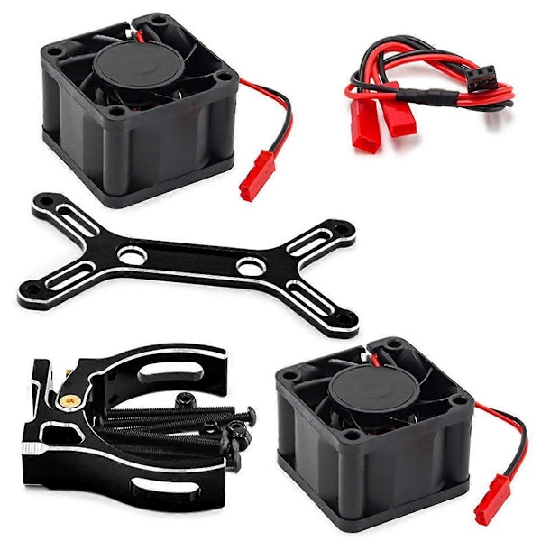 RC-bil Uppgradering Dubbel Kylfläkt 4985 1717 Motor Värmekylare Kit för 1/5 6S 8S Arrma KRATON Outcast,A