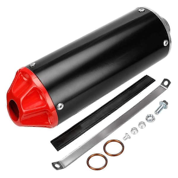 Eksos Lyddemper Rør for CRF50 XR50 70Cc 110Cc 125Cc, Rødt Eksos Lyddemper Rør