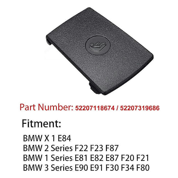 2X för - F20 F30 F31 E84 E87 3-serie Bakre Barnstolsfäste ISOFIX Skydd 52207319686