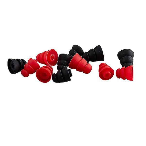 6 stk Trelags Silikon In-Ear Hodetelefondeksel Kappe Erstatning Ørepropp Bud Øretips
