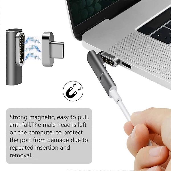 Ny 100W 20 PIN MAGNETISK USB C PD Laddningskabel Snabbladdning 10 Gbps 4K Video @ 60Hz för Macbook P