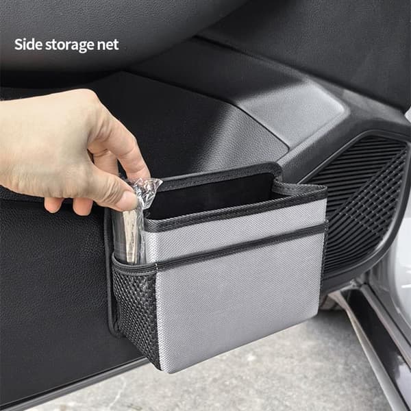Car Side Door Trash Can, Foldable Car Trash Can, Car Storage Container for Back Seat, Mini Portable Vehicle Interior Hanging Trash Can, Universal SUV