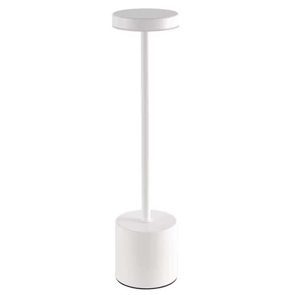 Rechargeable LED Metal Table Lamp White