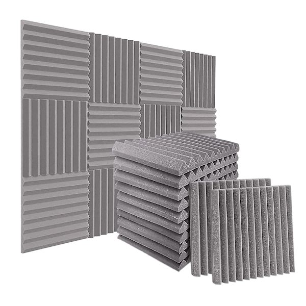 24-pack 1 tum x 12 tum x 12 tum ljudisoleringsskum paneler ljudabsorberande isolering för inspelning st