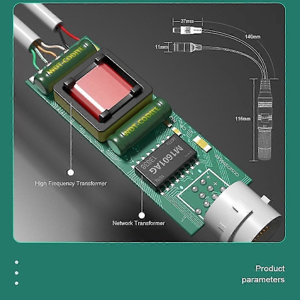 48v Vattentät Poe Splitter Adapter Separator Combiner Störningsreducering