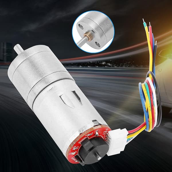 DC 6V Växelmotor med Encoder Hastighetsreduceringsmotor för Robot RC Bil DIY Motor Leksak