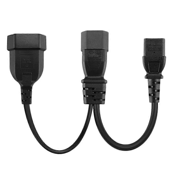 IEC320 C14 til IEC320 C13 + Splitter Kabel Adapter Kabel til PC Skærm og Printer