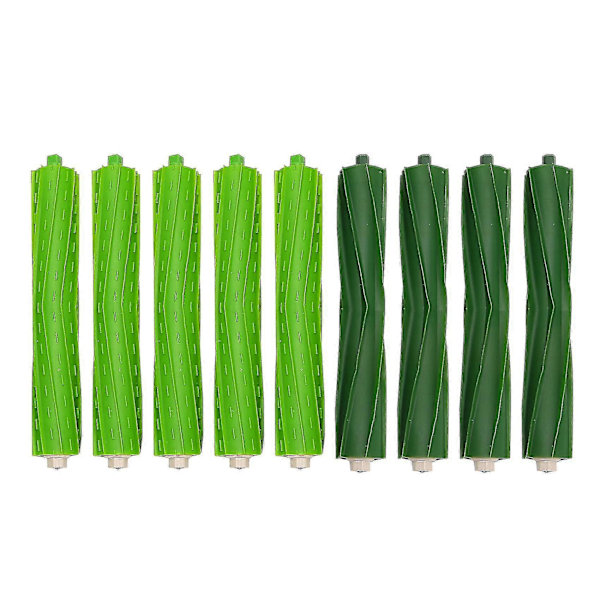 4 sett med multioverflate gummibørsteruller for iRobot Roomba I&E-serien i7 i7+i8 i8+/Plus E5 E6 E7 robotstøvsuger