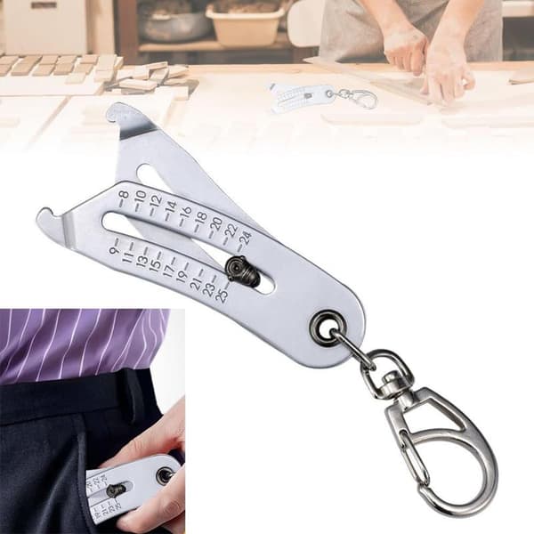 2-piece Portable Precision Thread Gauge Keychain, Mini Thread Checker Lookup Tool, Nut and Bolt Identifier Gauge Keychain