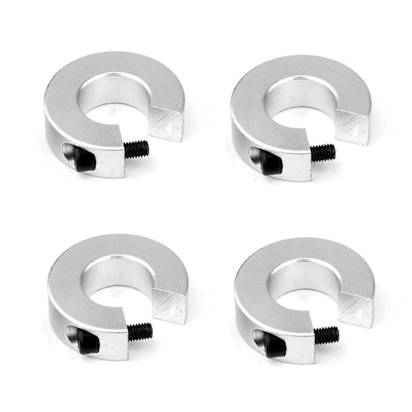 4 stk. Lineære skinne stopkraver Aluminium Legering Aksel Begrænsnings Fikseringsringe med Skrue, Lineær Skinne Aksel S