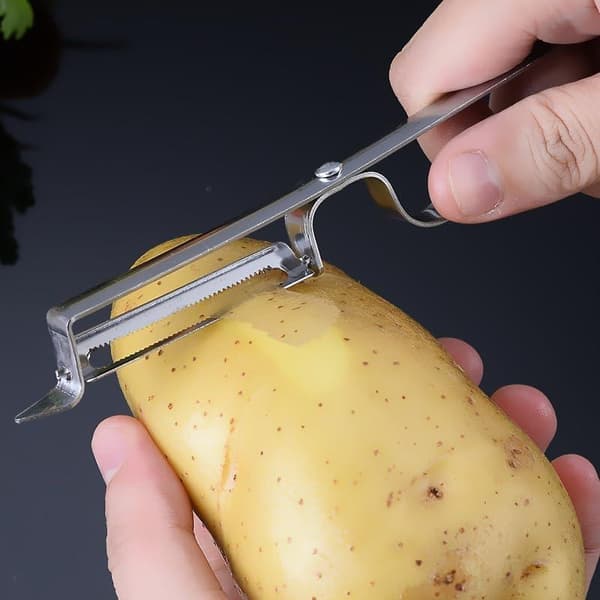 3-in-1 Stainless Steel Vegetable Peeler - Versatile Straight, Shredded, and Serrated Peelers - Durable - Rust Resistant
