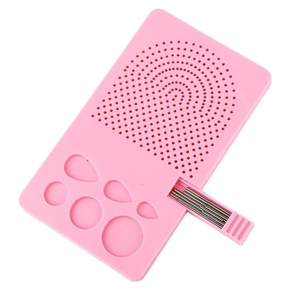 Guide Quilling Board Bærbar Quilling Strikkebrett Papir Grid Guide Viklingsskive med Pins Stora
