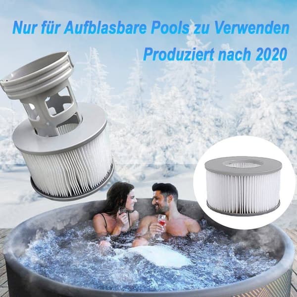Spa Lite Filter til MSpa, 6 stk. filter til boblebad MSpa fra 2020 og fremefter, filter til MSpa Lite, vandfilterpatron