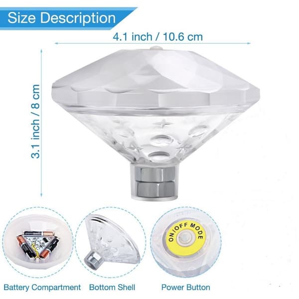 Flydende Pool Lampe LED Dam Lys Bade Undervandslys