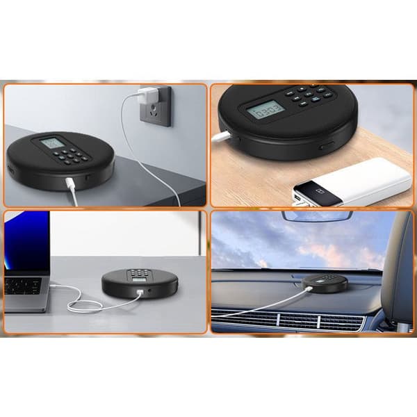 Bærbar CD-spiller - CD - LCD-skjerm - Stereohøyttalere - USB-lading