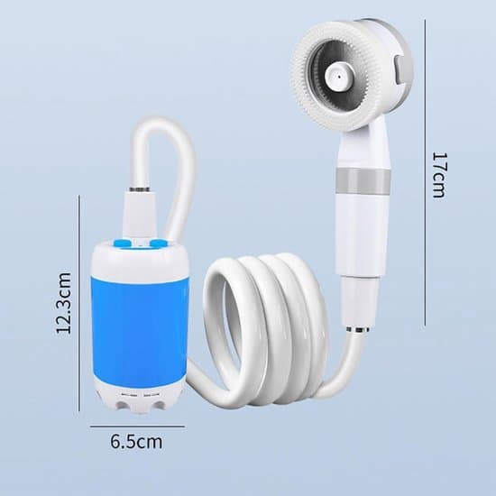 Camping Shower, 5000mAh Rechargeable Portable Shower with Tray