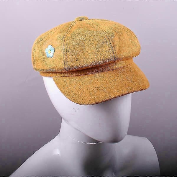 KPop-inspirert bakerlue for gutter og tenåringer - Gul cosplay-hatt