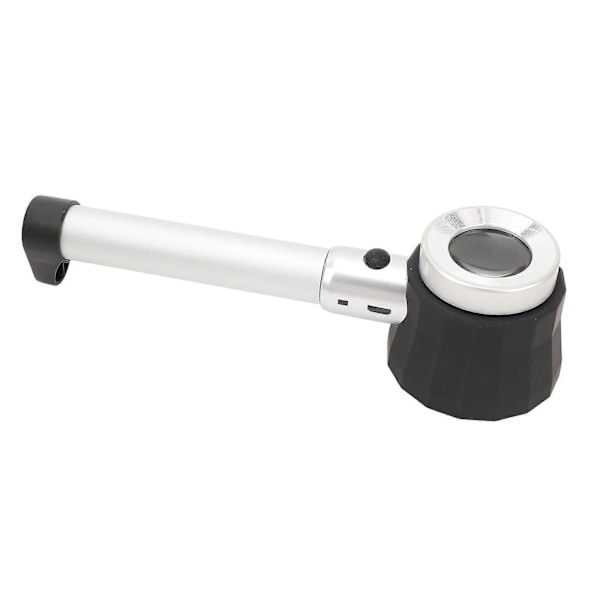 Håndholdt 45X Forstørrelsesglas Loupe Optisk Glas Forstørrelsesglas LED Forstørrelsesglas Loupe med Måleskala til Observation af Planter Frimærker