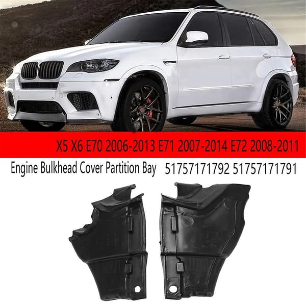 Motorromsskillevegg for X5 X6 E70 2006-2013 E71 2007-2014 E72 2008-2011 Høyre 5