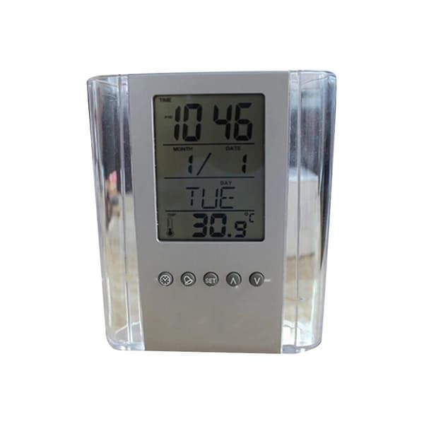 Evighetskalender Penna Klocka Elektronisk Penna Klocka Cylinder Elektronisk Väckarklocka