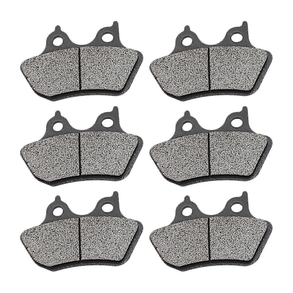 6 stk. Bremsklosser foran og bak for Harley-Davidson Vrsca/vrscb V-rod