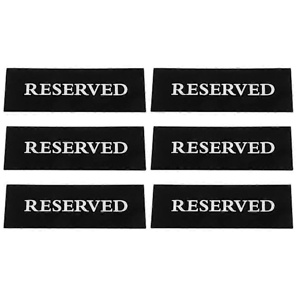 6 st Reserverad Skylt Reserverade Sittplatser Skyltar Bröllopsfest Restaurang Reserverade Skyltar