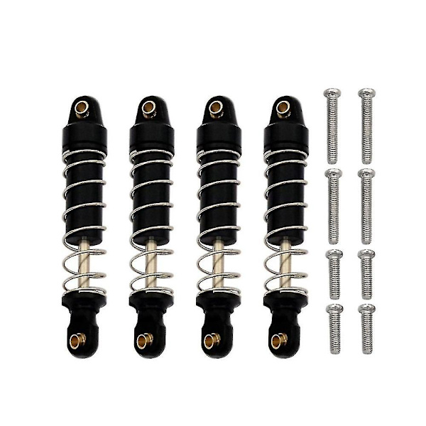 4kpl Metalliset Iskunvaimentimet Trx4m -4m 1/18 RC-Mönkijäautolle, Parannus Osia, Musta