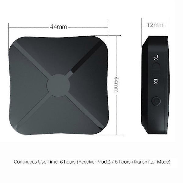 2-i-1 Bluetooth Sender Mottaker Trådløs Adapter TV Stereo Lyd